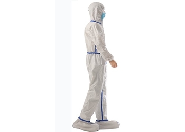 Breathable Antibacterial 65g Disposable Protective Coverall Skin Friendly