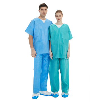 Long Sleevs And Short Sleevs Medical Scrub Suits SMS Disposable Non Woven