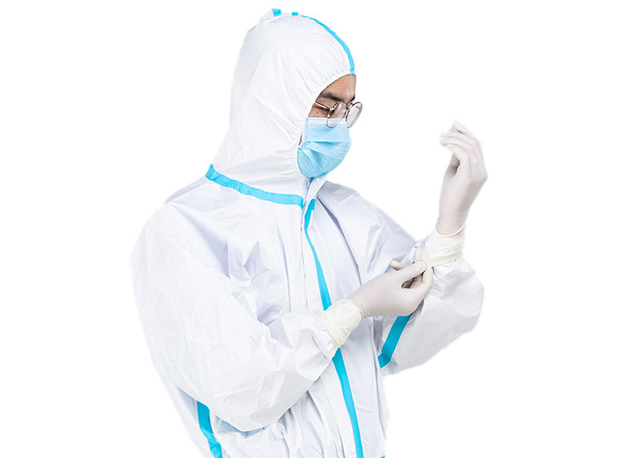 White Microporous Medical Scrub Suits Disposable Coverall With Hood Anti Virus Suits