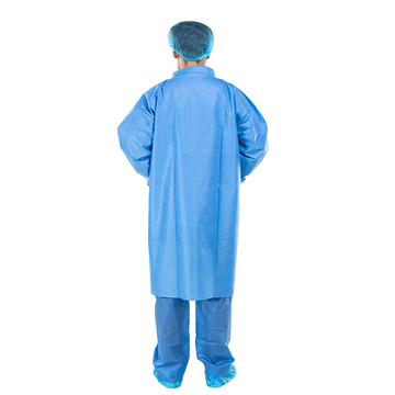 Disposable Dustproof Experimental SMS Non Woven Protective Gown