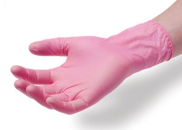 Pink Transparent PVC Disposable Hand Gloves Latex Free Disposable Vinyl Gloves
