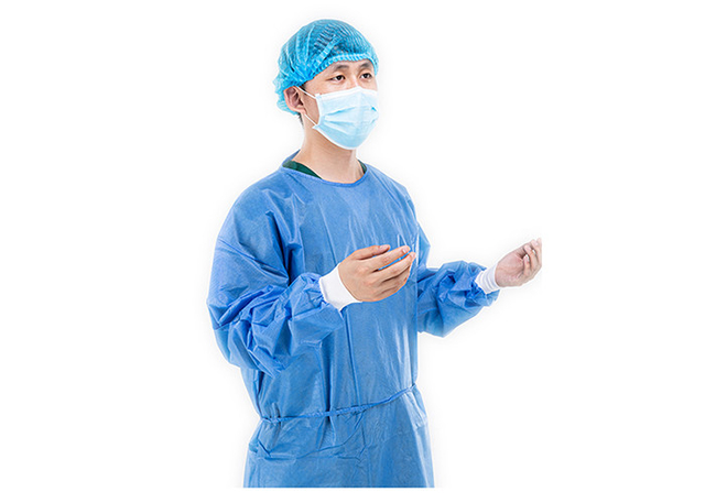 SPP SMS Blue Hospital Protective Waterproof Isolation Gown