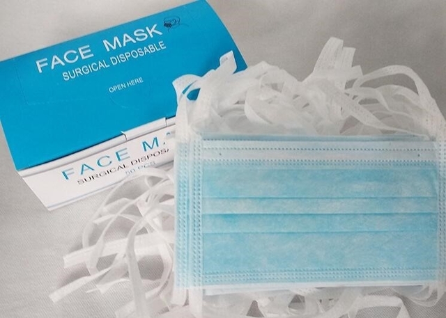 9.5 X 17.5cm Face Mask Scrub Ear Loop And Tie On Disposable 3 Ply Face Mask