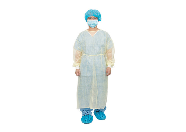 Single Use Yellow 18 Gram 60 Gram Medical Isolation Gown