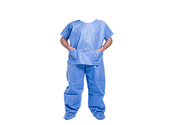 SMS Medical Scrub Suits , Light  Green Pink Scrubs Healthcare Uniforms with Short Cuff
