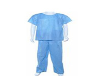 Disposable Medical Scrub Suits Short sleeve Long Pants PP SMS Nonwoven Material