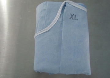 Blue Spunlace Surgical Gowns Disposable Hospital Gowns Soft Non Woven