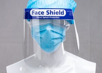 Full Face Coverage 250 Micron Robust Face Shield With Band